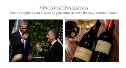 Barack Obama y Mauricio Macri compartieron vinos mendocinos durante la visita oficial del mandatario de EE.UU. a la Argentina en 2017