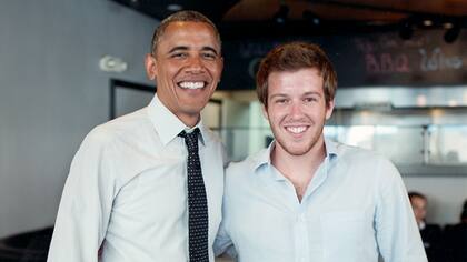 Barack Obama y Máximo Soler, tras un almuerzo.