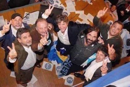 Baradel, junto a Filmus, Yasky, Boudou, D’Elía y Abal Medina, en un encuentro kirchnerista