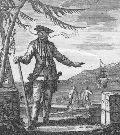 "Barbanegra" fue el más pirata más conocido que usó los cayos que Belice y Honduras reclaman.