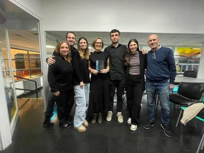 Barbara, junto a su familia.