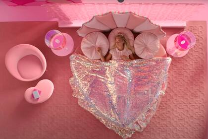 Barbie en su casa, todo se trabajó en distintos tonos de rosa.