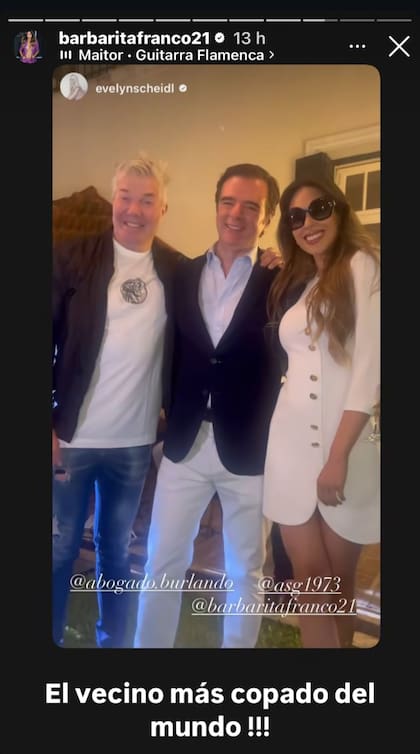 Barby Franco recién operada y de fiesta con Fernando Burlando