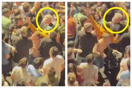 Barby Franco tomó a su marido Fernando Burlando mientras hacía pogo con el tema "Se viene", un clásico de Bersuit que cantó Gustavo Cordera el sábado en Vórterix