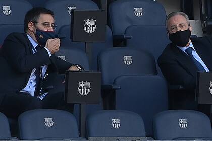 Bartomeu, el sábado pasado, junto a Florentino Pérez, su ahora ex colega de Real Madrid