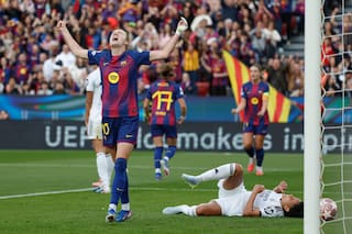 Barcelona golea seis a cero al Real Madrid y avanza a semifinales de Liga de Campeones femenina