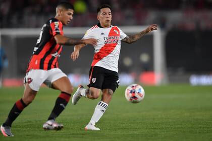 Barco, en acción: ayer fue titular por primera vez en River