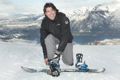 Bariloche. Nanni Corletto se animó al snowboard