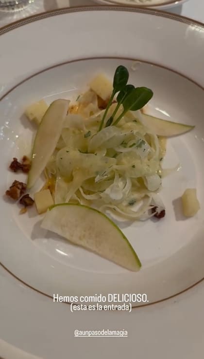 Barón mostró algunas de las opciones gastronómicas que degustaron (Foto: Instagram @jmena)