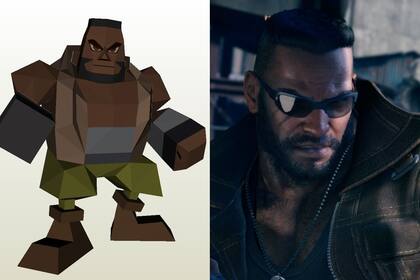 Barrett Wallace también luce una figura remozada en la remake del Final Fantasy VII