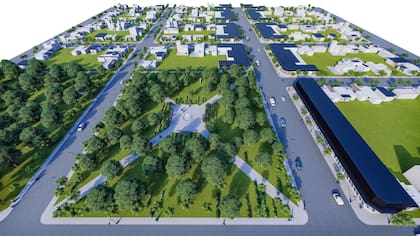 Barrio Parque Hudson. El proyecto incluye un loteo abierto y dos plazas para sumar espacio verde (O'keefe propiedades)