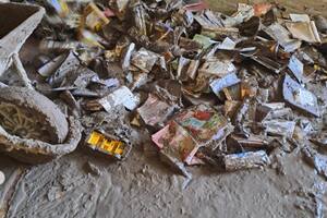 Barro y libros, un escenario desolador en la biblioteca Roberto J. Payró de Bahía Blanca