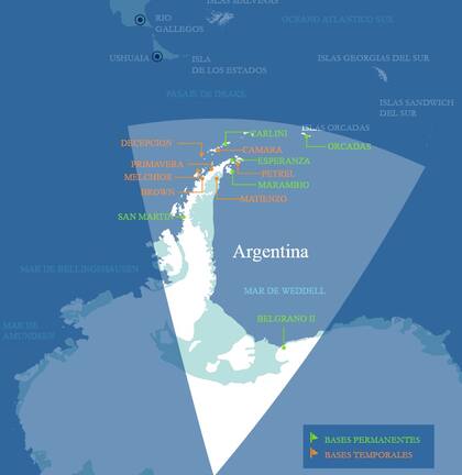 Bases argentinas en la Antártida