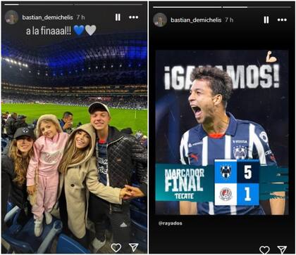 Bastián llegó a México, se reunió con su familia y celebró el triunfo de Rayados de Monterrey