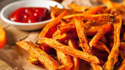 Bastones de batatas al horno