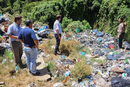 Basura amontonada cuando comenzó el proceso de saneamiento del basural de la isla Martín García
