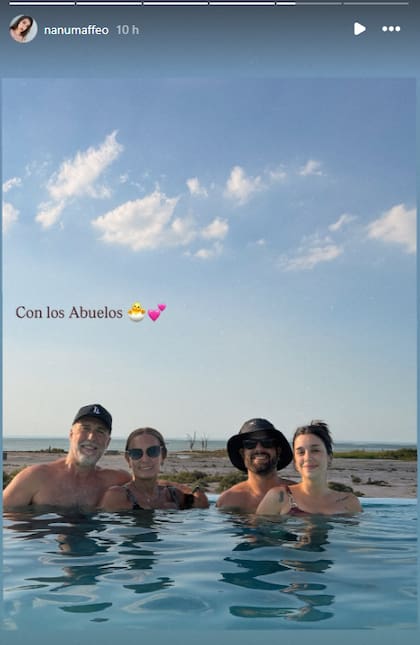 Bati y su mujer Irina, junto a Thiago y Nanu, que serán padres dentro de poco