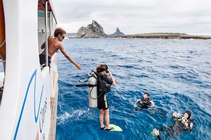 Bautismo de buceo en Fernando de Noronha.
