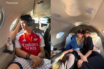 Bautista, Barbie Simons y Pampita volaron de Punta del Este a Buenos Aires en avión privado (Foto: Instagram @pampitaoficial)