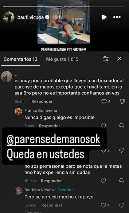 Bautista quiere participar del popular evento de streaming