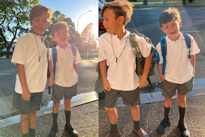 Bautista y Beltrán comenzaron la escuela (Foto Instagram @pampitaoficial)