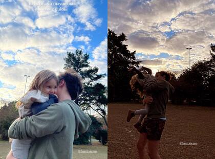 Bautista y Magnolia Vicuña disfrutando de un rato entre hermanos