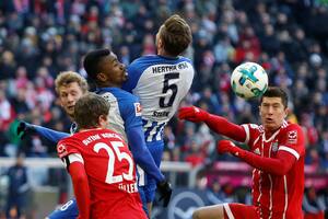 Bayern Munich puso punto final a su racha ganadora al empatar con Hertha Berlín