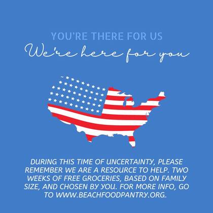 Beach Food Pantry regalará dos semanas de comestibles por familia (Facebook/Beach Food Pantry)