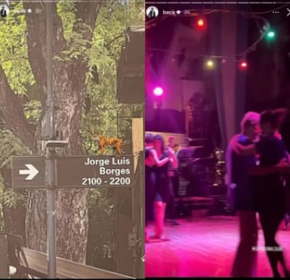 Beck en su recorrida por Buenos Aires: pasó por la calle Jorge L. Borges y bailó milonga
