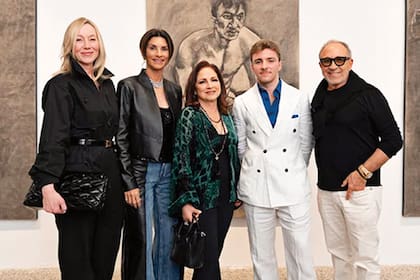 Belinda Stronach, Ingrid Casares, Gloria Estefan, Rocco Ritchie y Emilio
Estefan.