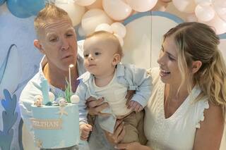 Así fue el festejo del primer año de Beltrán, el hijo de Fantino y Coni Mosqueira