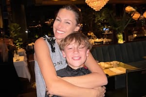 Beltrán tuvo un festejo rodeado de amigos en una cancha de fútbol (Foto: @pampitaoficial)