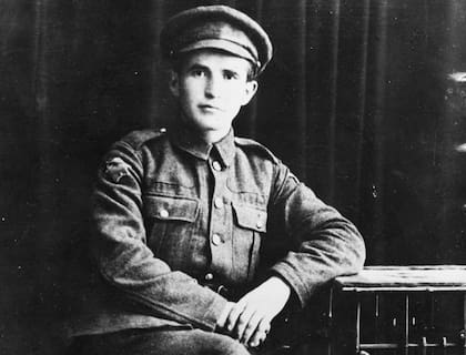 Ben-Gurión como soldado del ejército británico cuando era miembro de un batallón judío de las fuerzas de Allenby en Palestina en la Primera Guerra Mundial