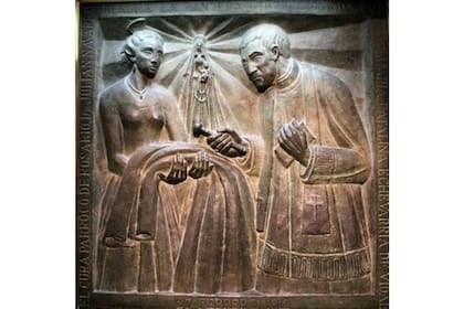 "Bendición a la Bandera"- Bajorrelieve de Eduardo Barnes en el Monumento a la Bandera en Rosario