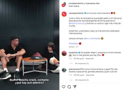 Benicio, el hijo de Rodrigo Rey y Emiliano Martínez, realizaron una campaña para concientizar sobre el autismo