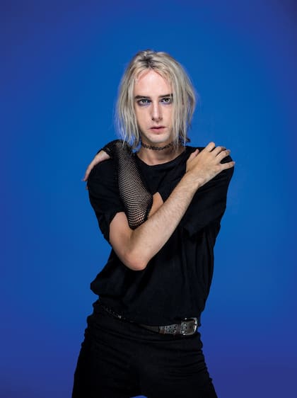 Benito en la producción de fotos de tapa, en febrero