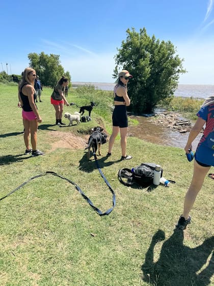 Benito, en un entrenamiento cerca del río.