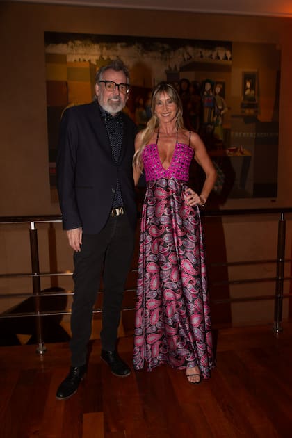 Benito Fernández y Soledad Solaro, que lució un vestido de su amigo diseñador.