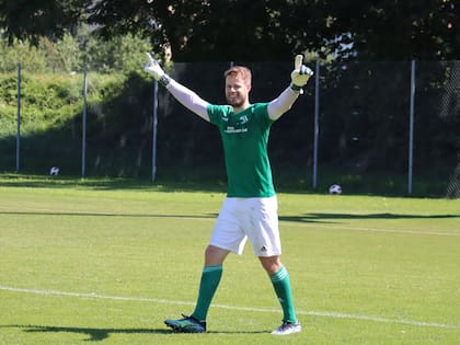 Benjamin Buchel, arquero del FC Vaduz, es uno de los cinco jugadores del equipo que nació en el Principado