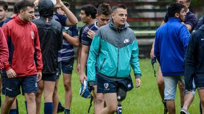Benjamín “Dipy” Romano durante un entrenamiento.