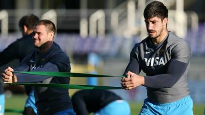 Benjamín Macome y Tomás Lavanini, en el estadio donde brilló Gabriel Batistuta