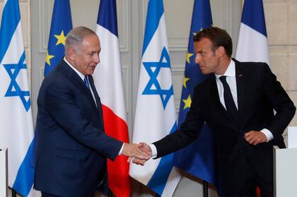 Benjamin Netanyahu y Emmanuel Macron