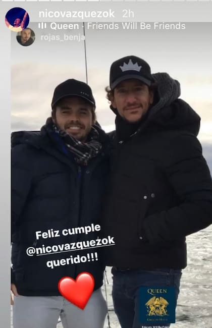Benjamín Rojas fue uno de los actores que saludó a Nicolás en su cumpleaños