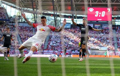 Benjamin Sesko se convirtió en la carta del gol para RB Leipzig en la parte final de la última Bundesliga.