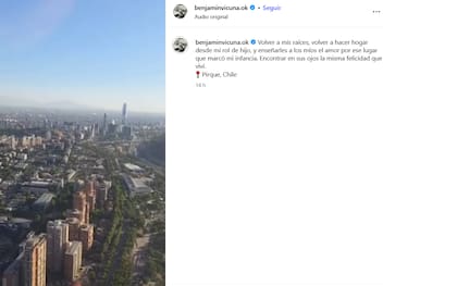 Benjamín Vicuña celebró la espada familiar a su país natal (Foto: Instagram/@benjaminvicunaok)