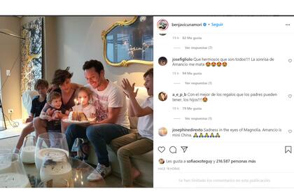 Benjamín Vicuña compartió la tierna postal en sus redes sociales y conmovió a sus seguidores