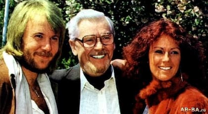Benny Andersson y su entonces esposa, Frida Lyngstad, junto al padre de ella, el exsargento nazi Alfred Haase