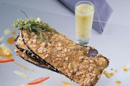 Berenjenas milanesa con semillas