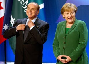 Berlusconi y Merkel en 2011
