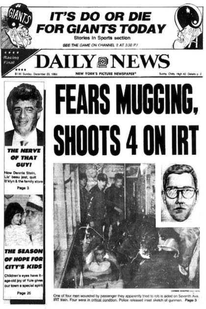 Bernhard Goetz, buscado intensamente por la policía de Nueva York durante nueve días